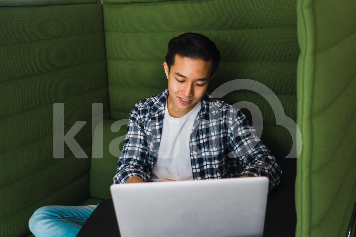 Asian man sitting in the office