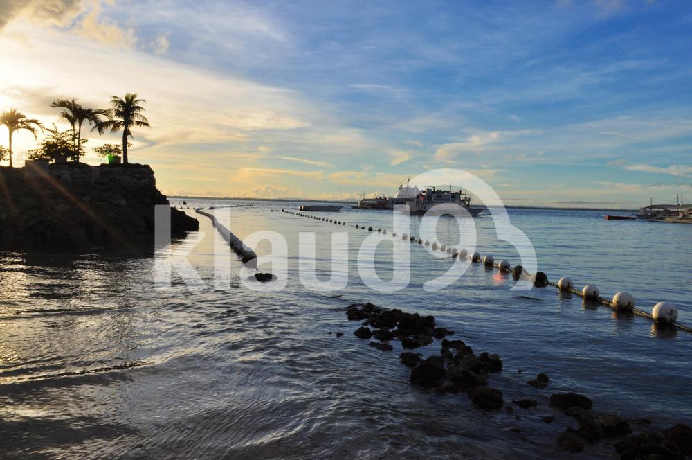 view out into the ocean from shore