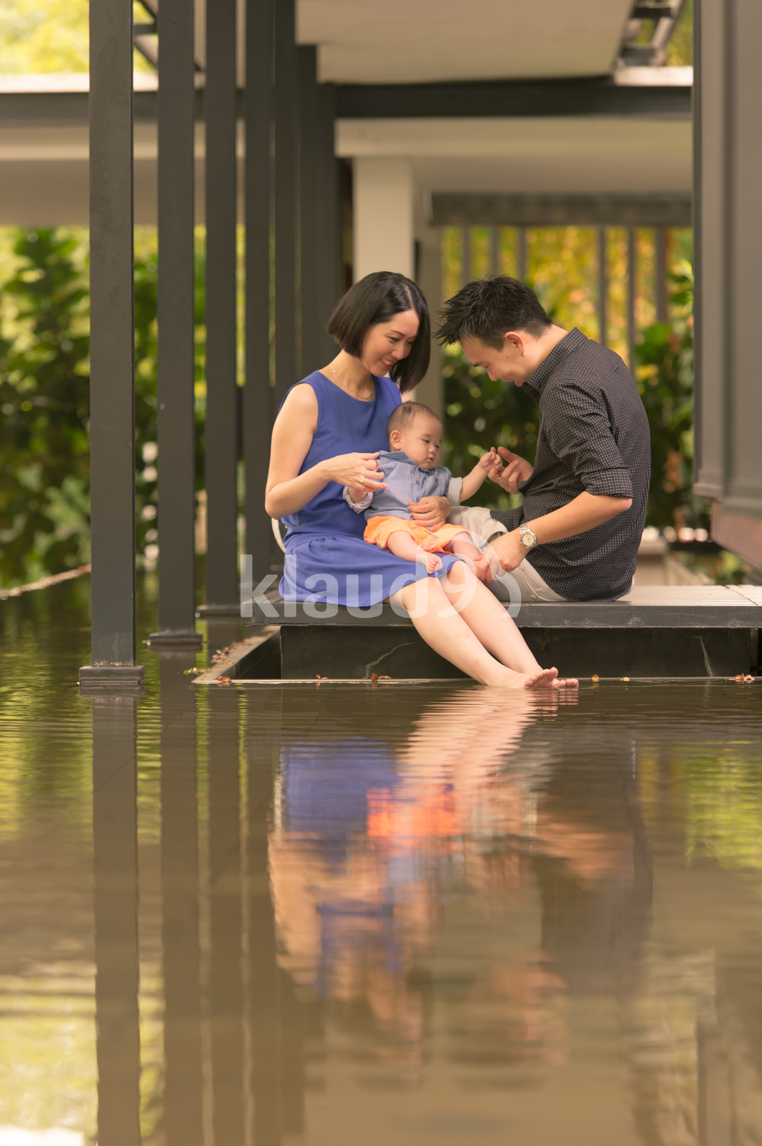 Young Asian Chinese family with 5 month old son