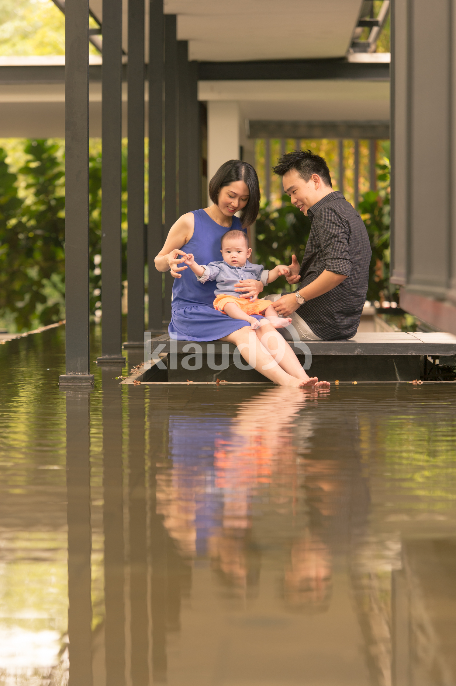 Young Asian Chinese family with 5 month old son