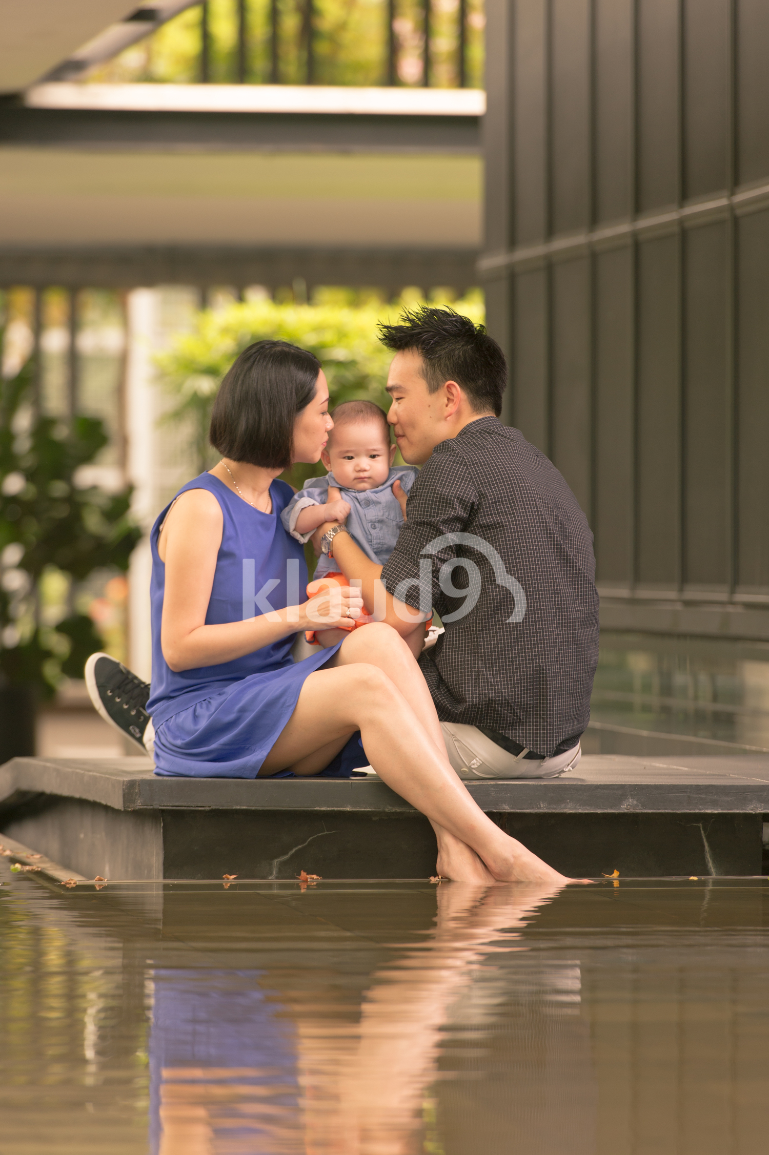 Young Asian Chinese family with 5 month old son