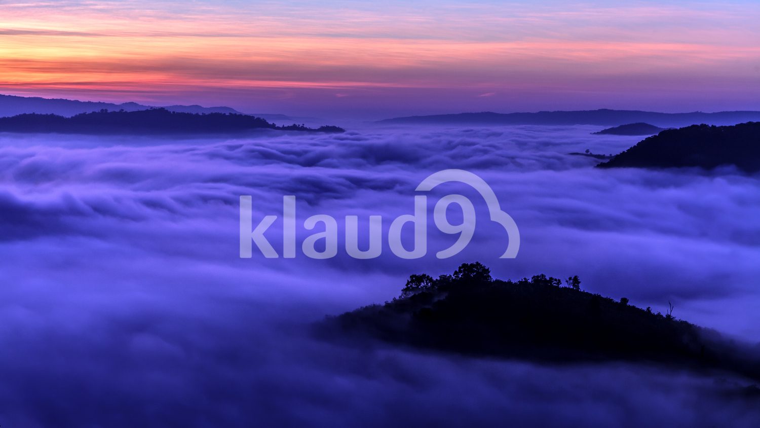 landscape under mist in the morning in Nhongkhai,Thailand