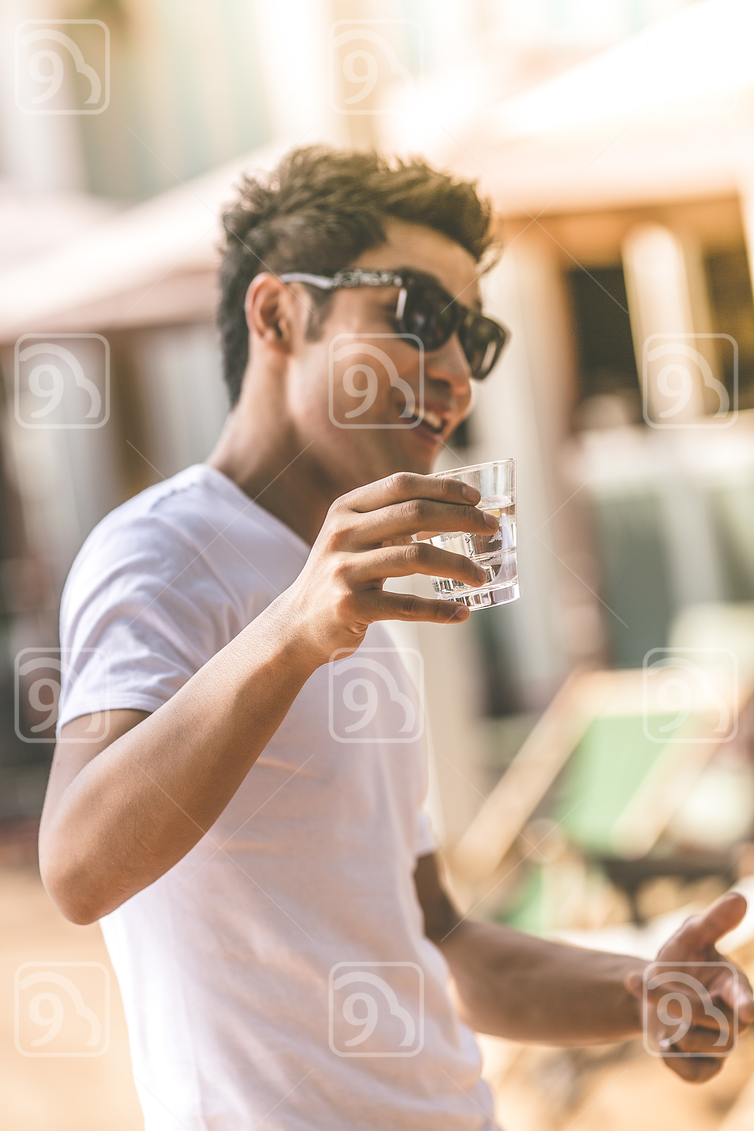 having fun with friends 