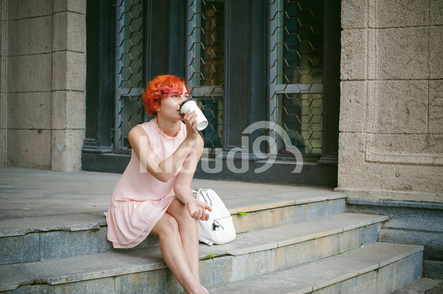 Woman drinking coffee 