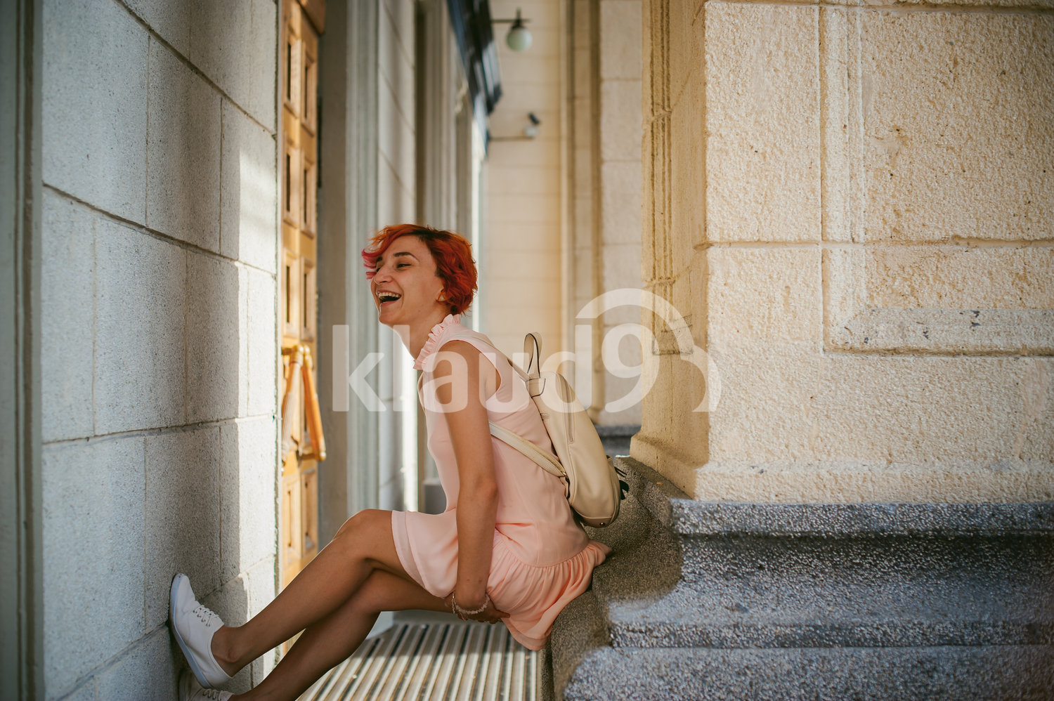 Woman in laughter