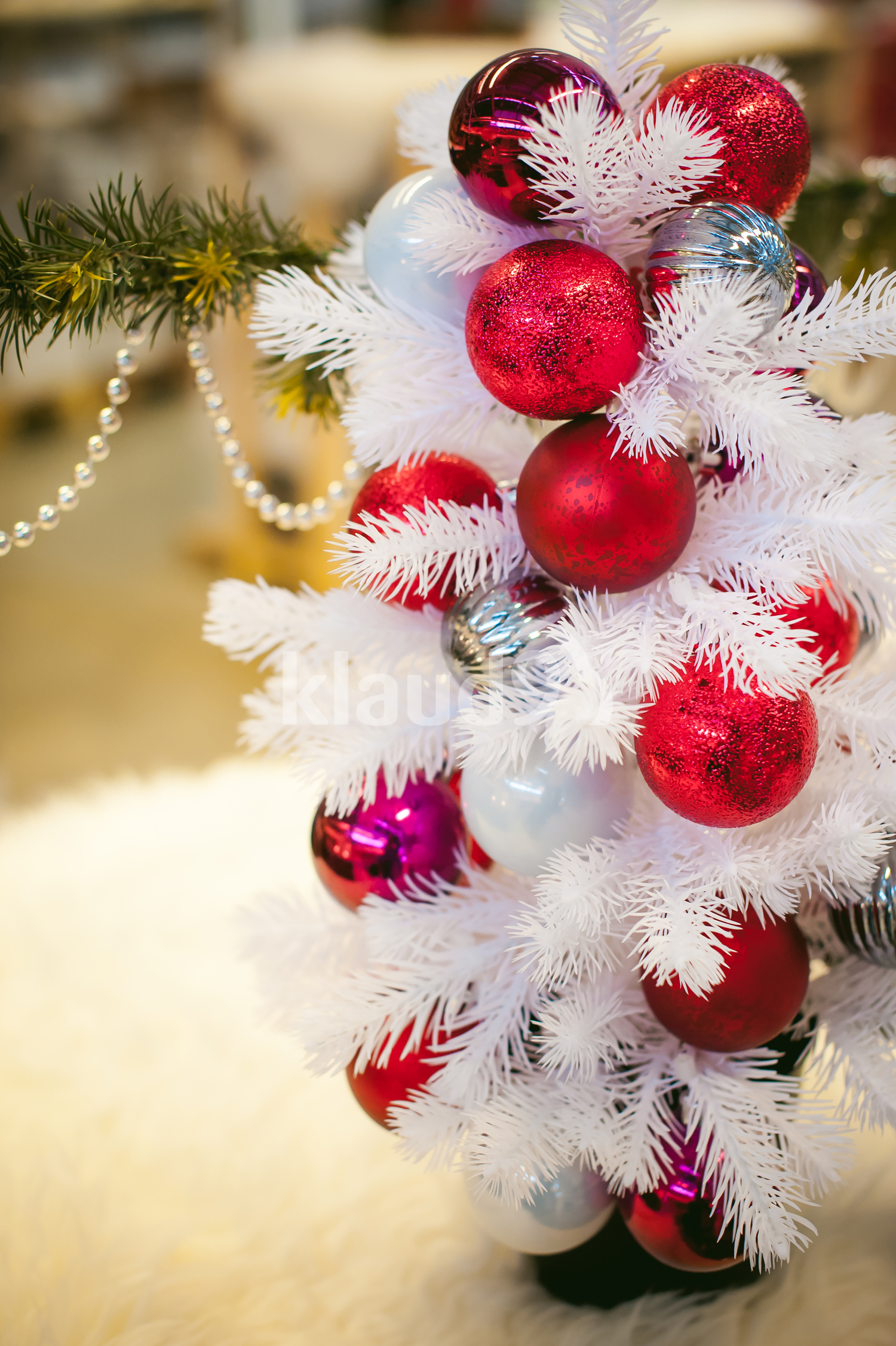 White Christmas decorations