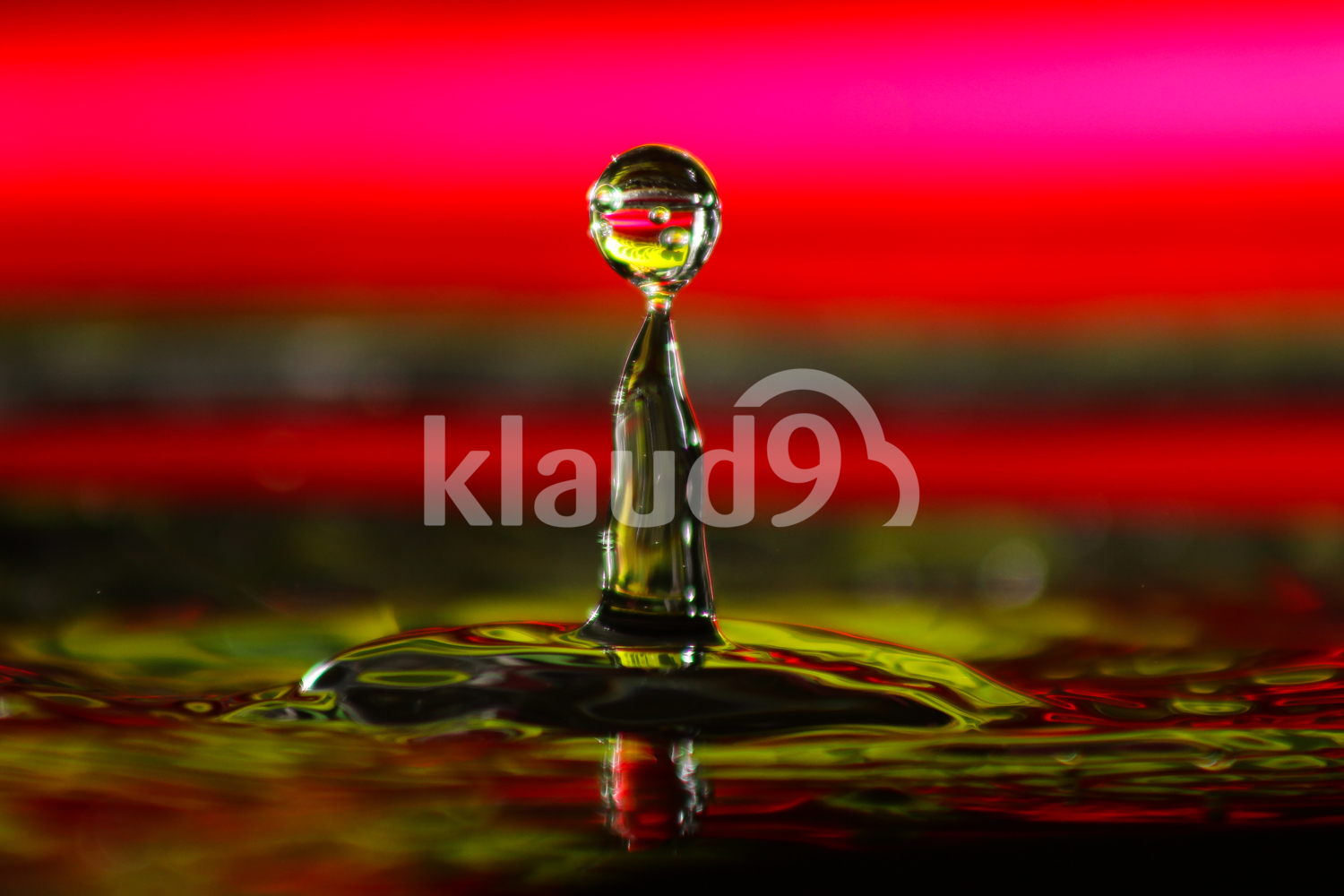 red water droplet