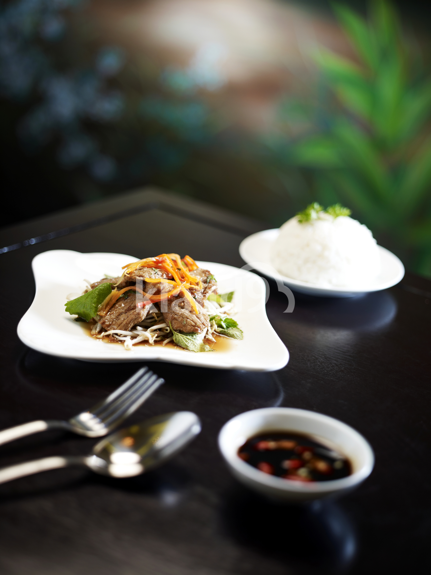 Vietnamese rice with meat