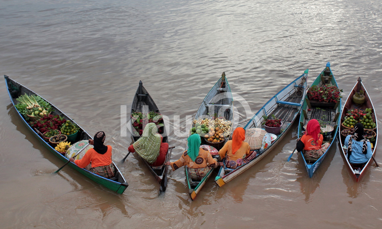 Floating village in Indonesia