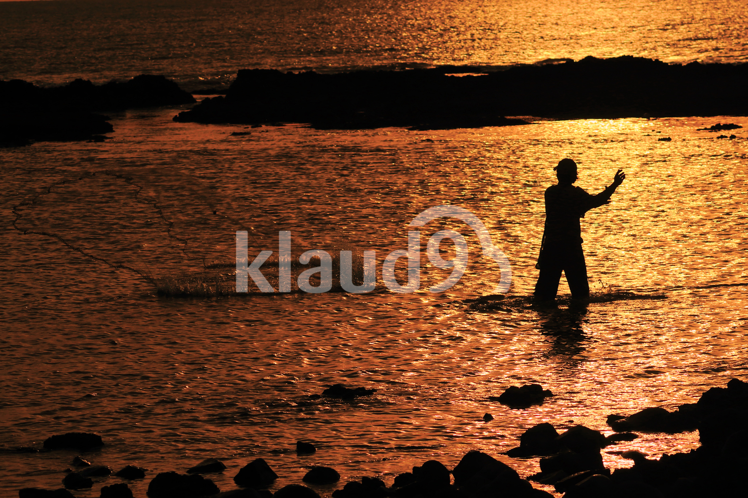 Silhouette of woman exercising 