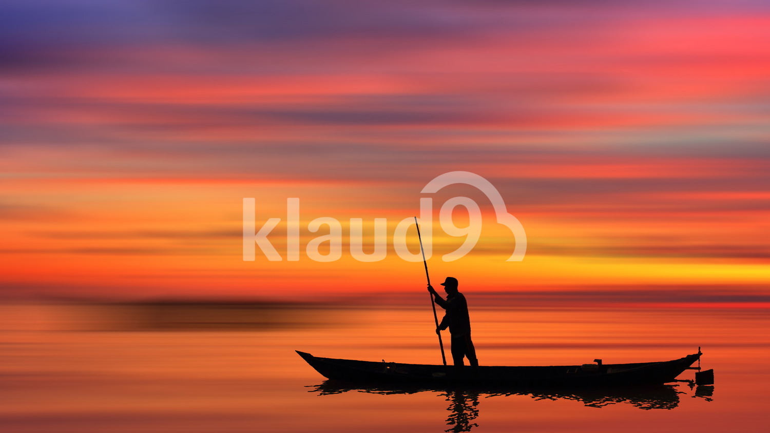 Fisherman against the sunset