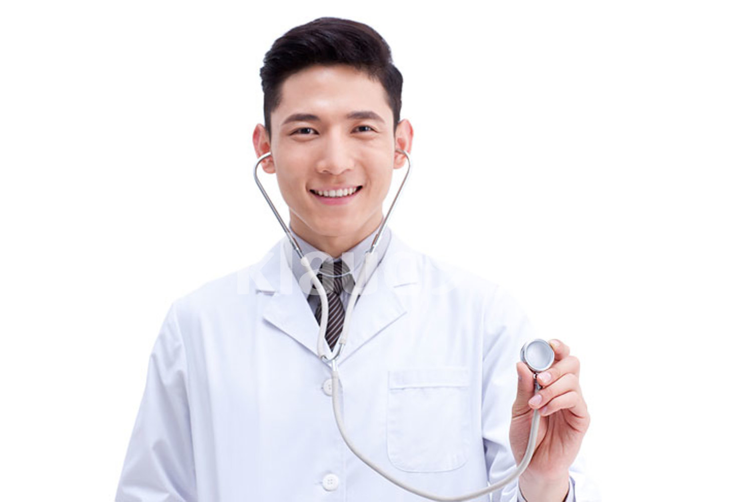 Male Chinese doctor with stethoscope
