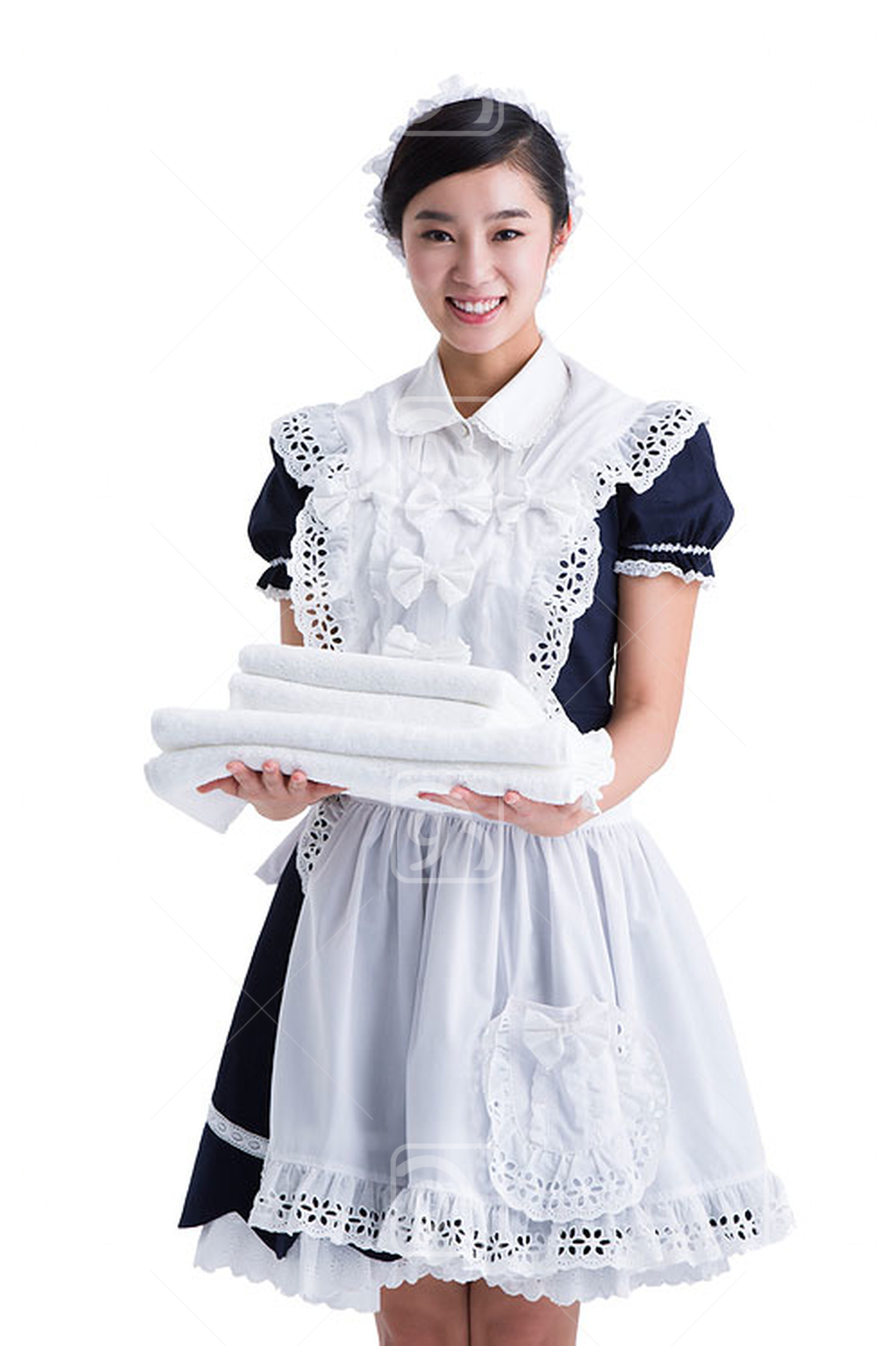 Portrait of young Chinese maid 