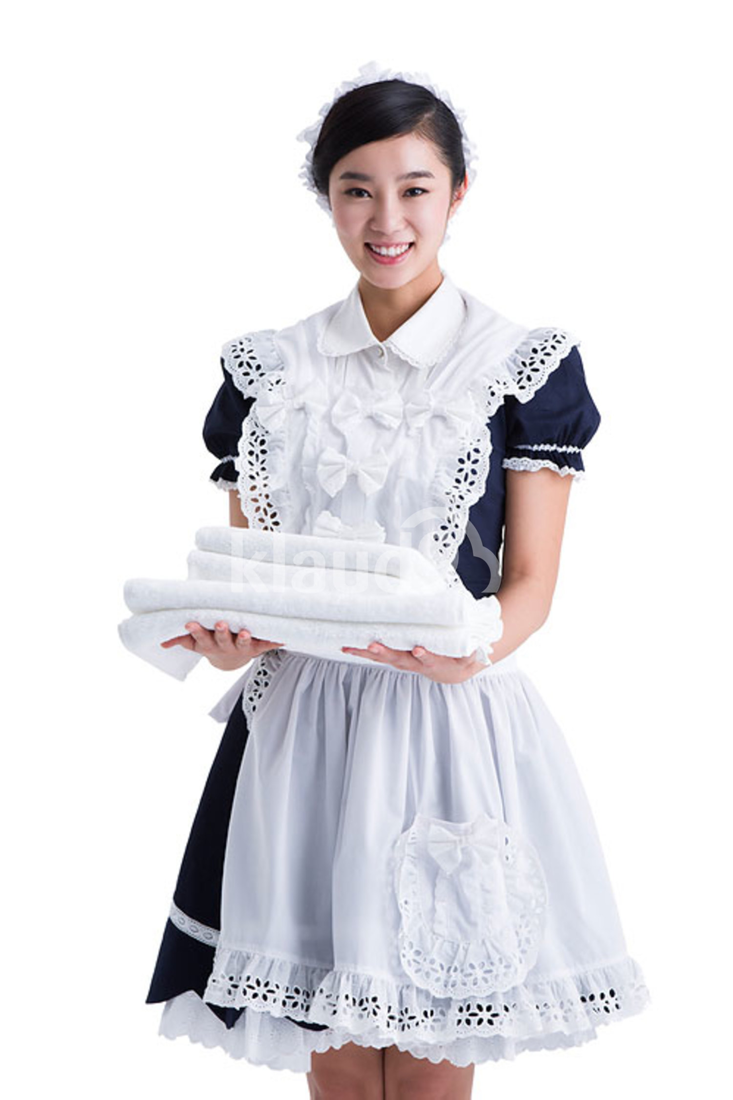 Portrait of young Chinese maid