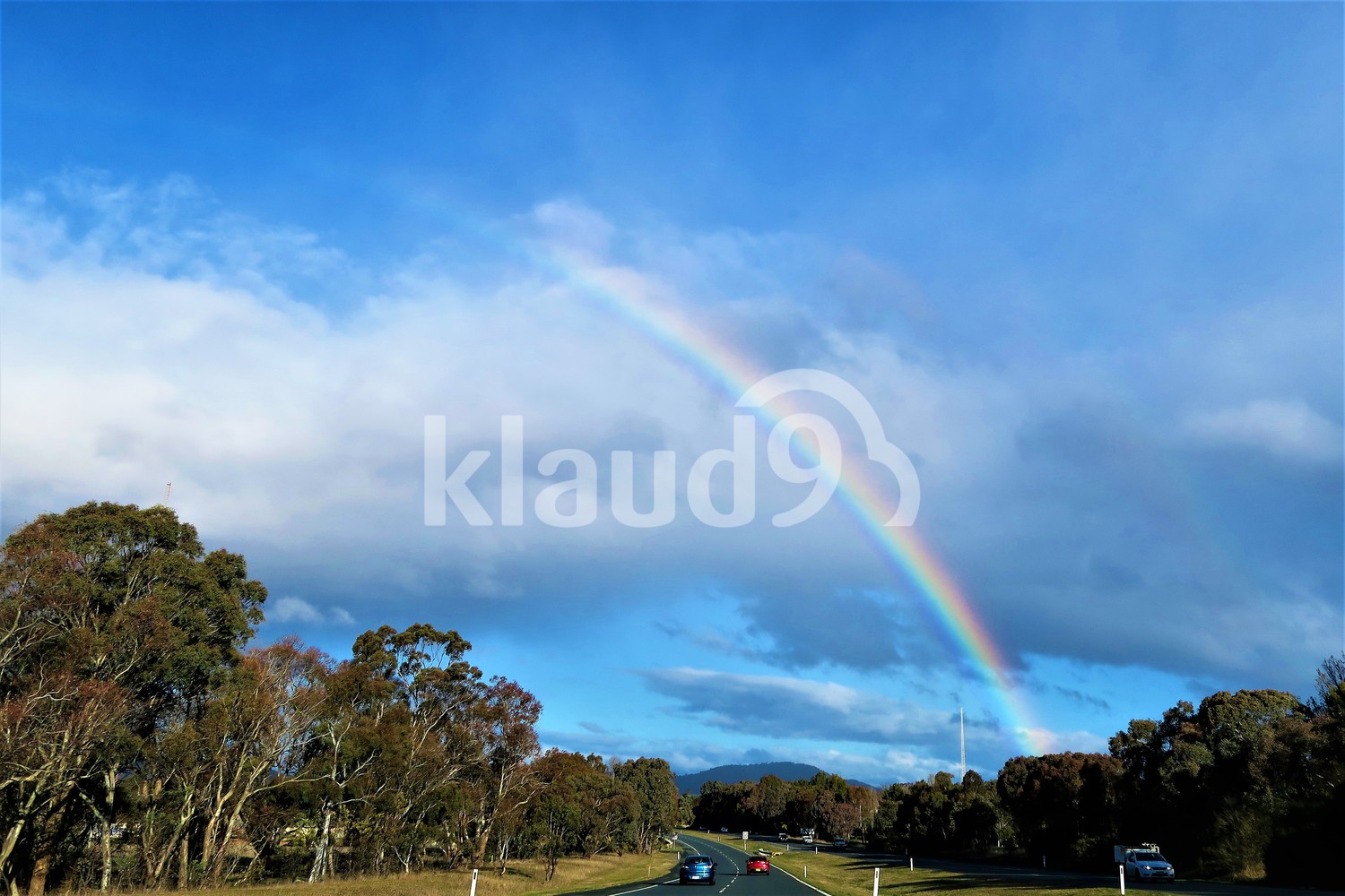 Rainbow over a beautiful landscape