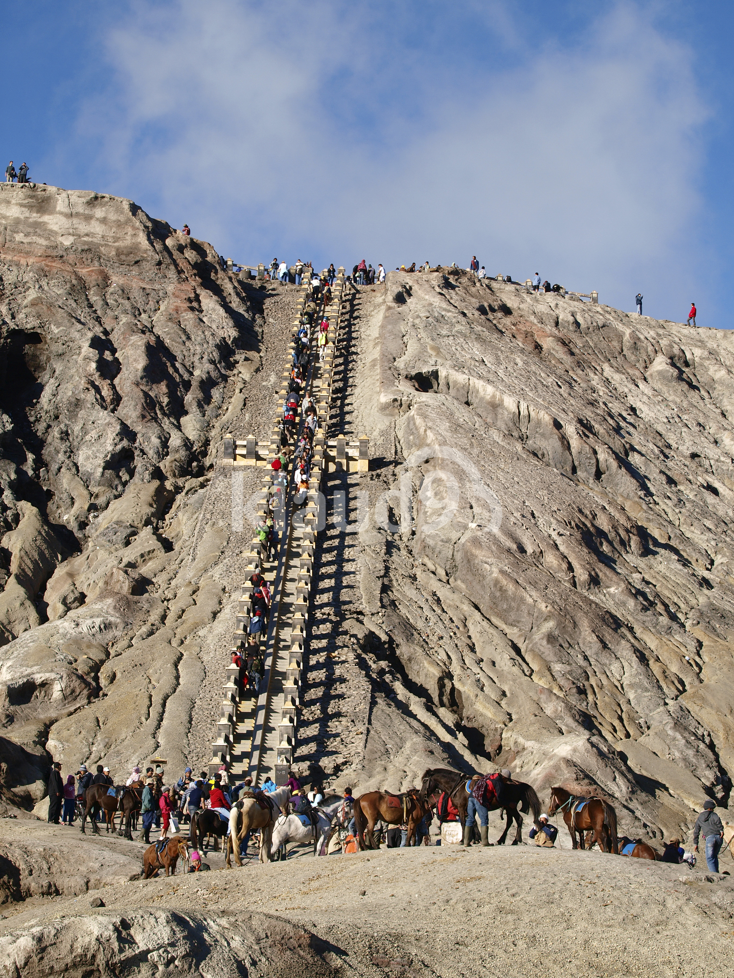 Stairs to the Summit of Mount Bromo