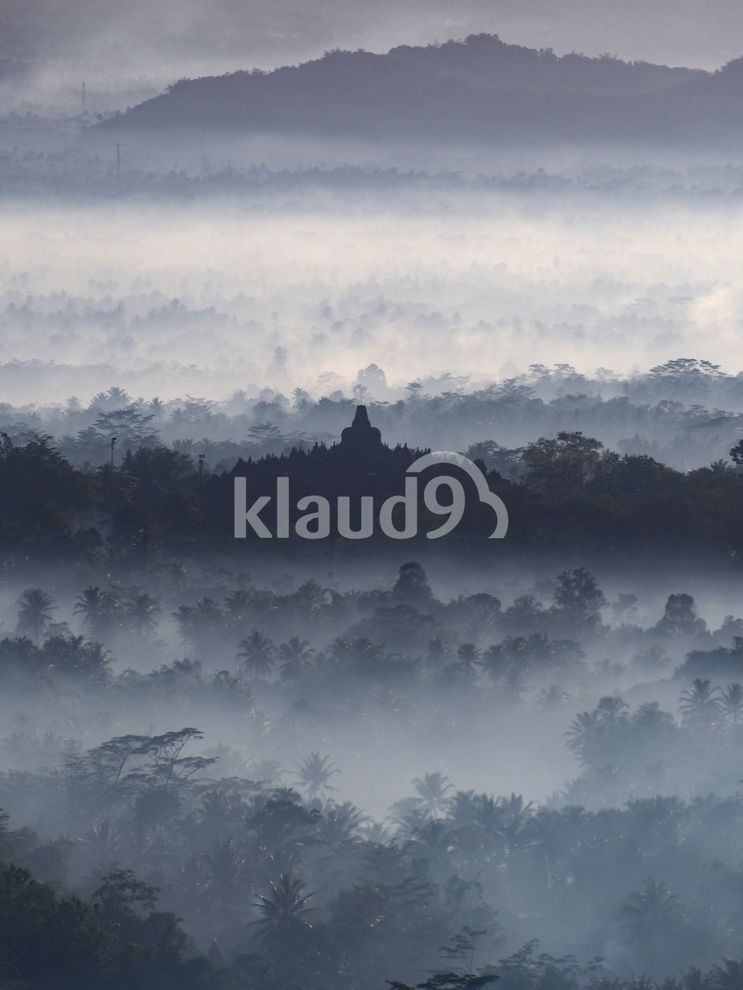 Misty Borobudur Temple