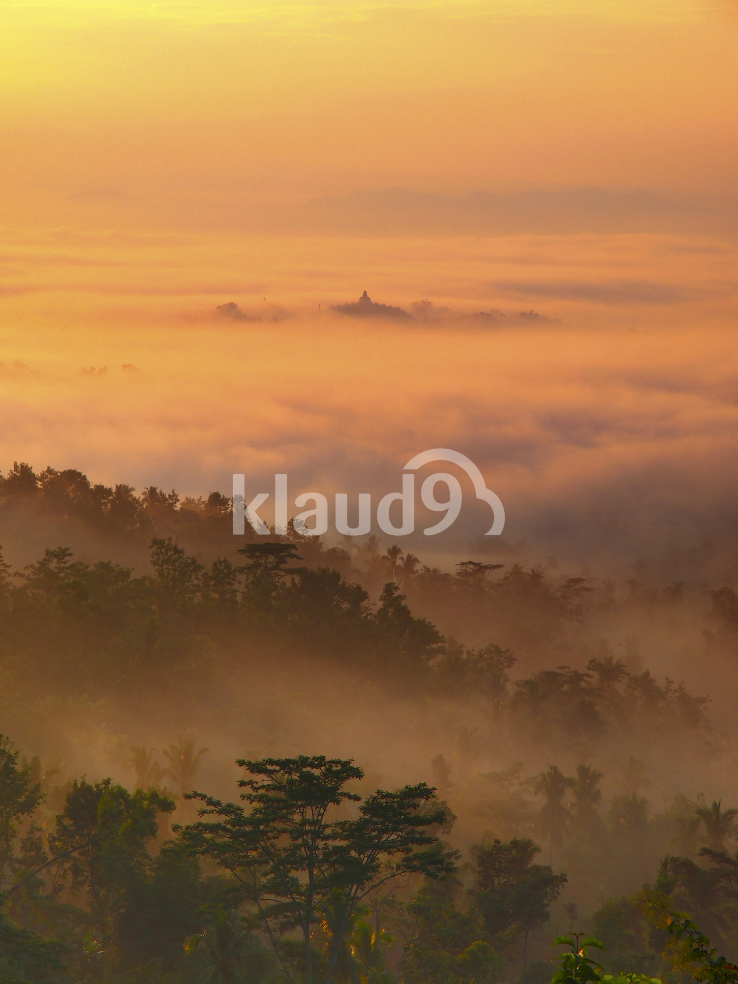 Sunrise over Borobudur Temple