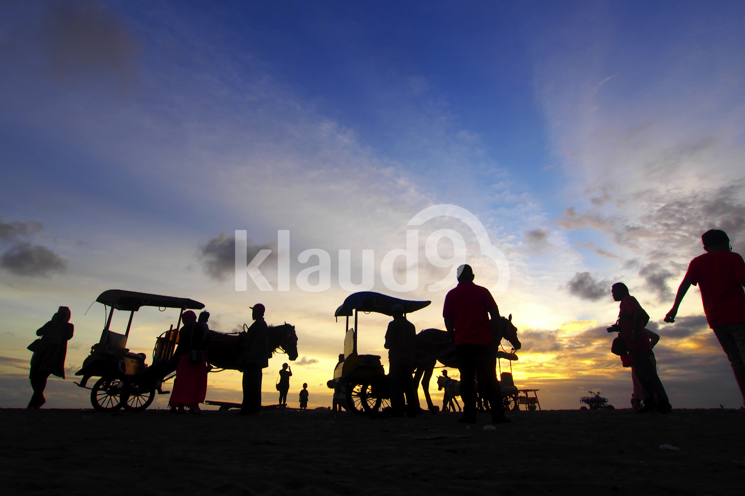 Sunset at Parang Tritis Beach