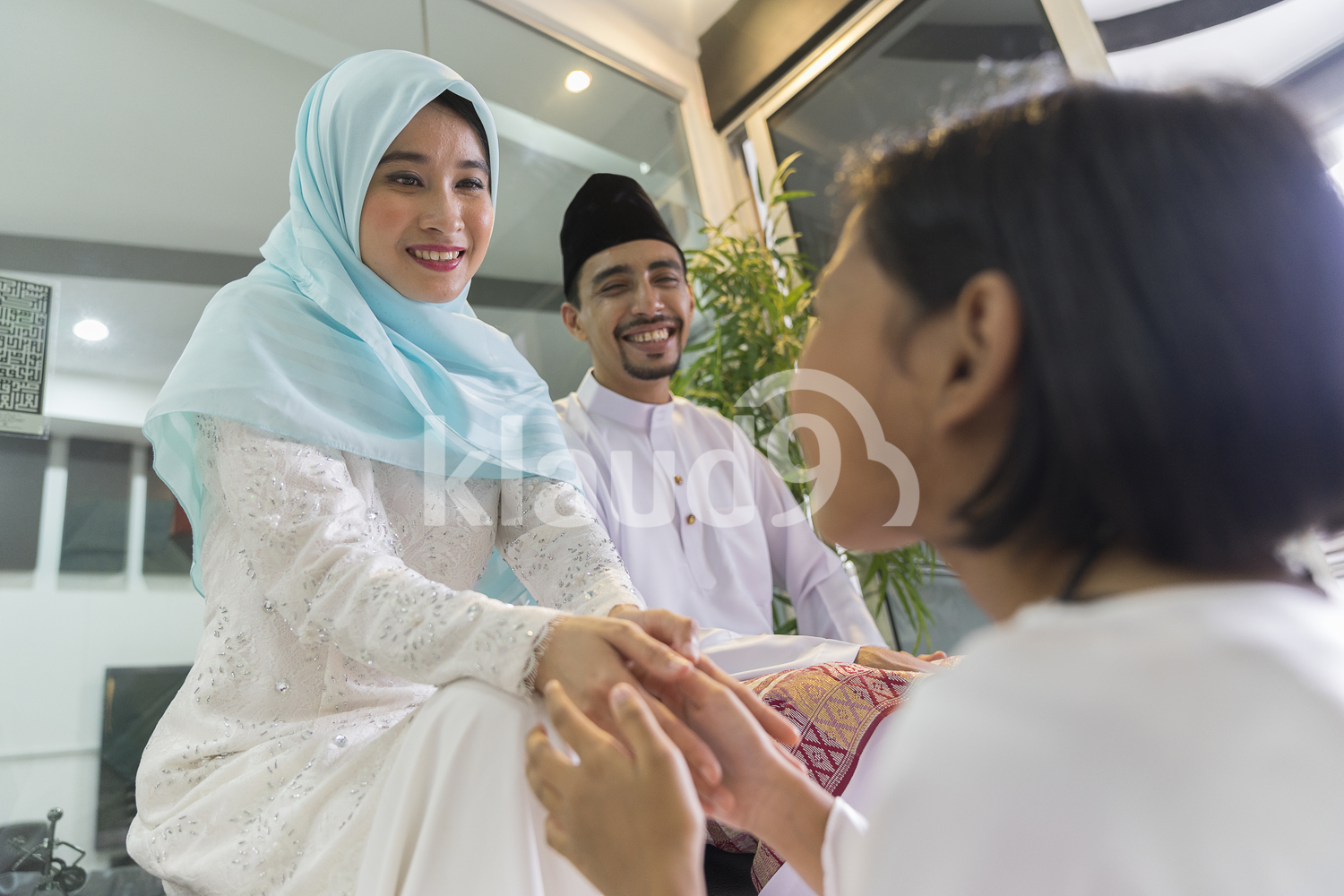Young girl seeking forgiveness from parents