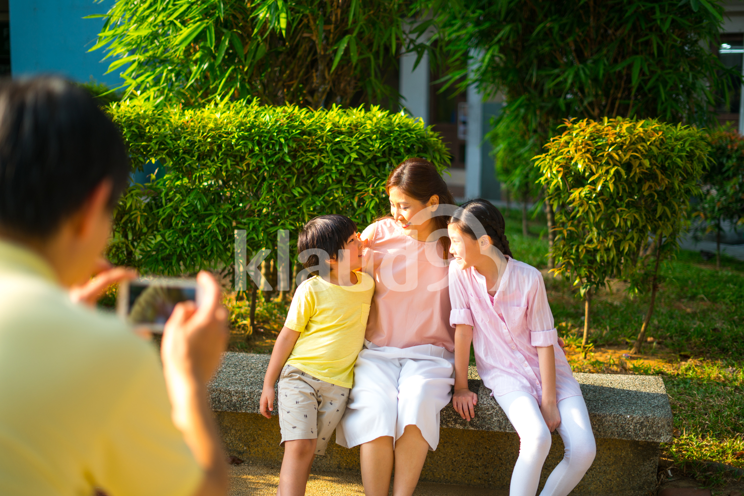 Family Taking Photos Together