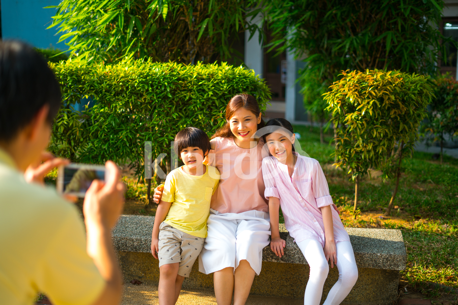 Family Taking Photos Together