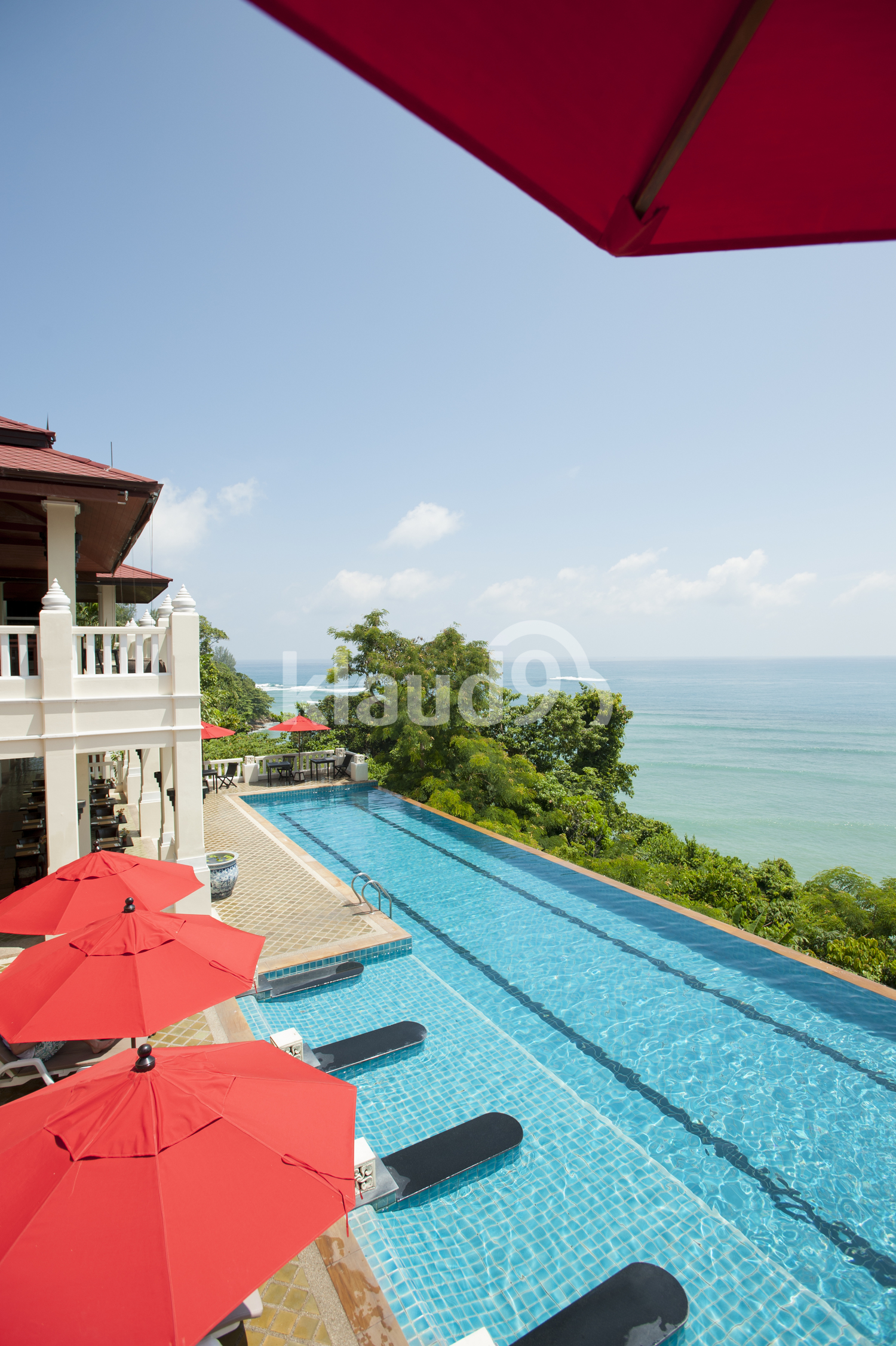 An outdoor swimming pool