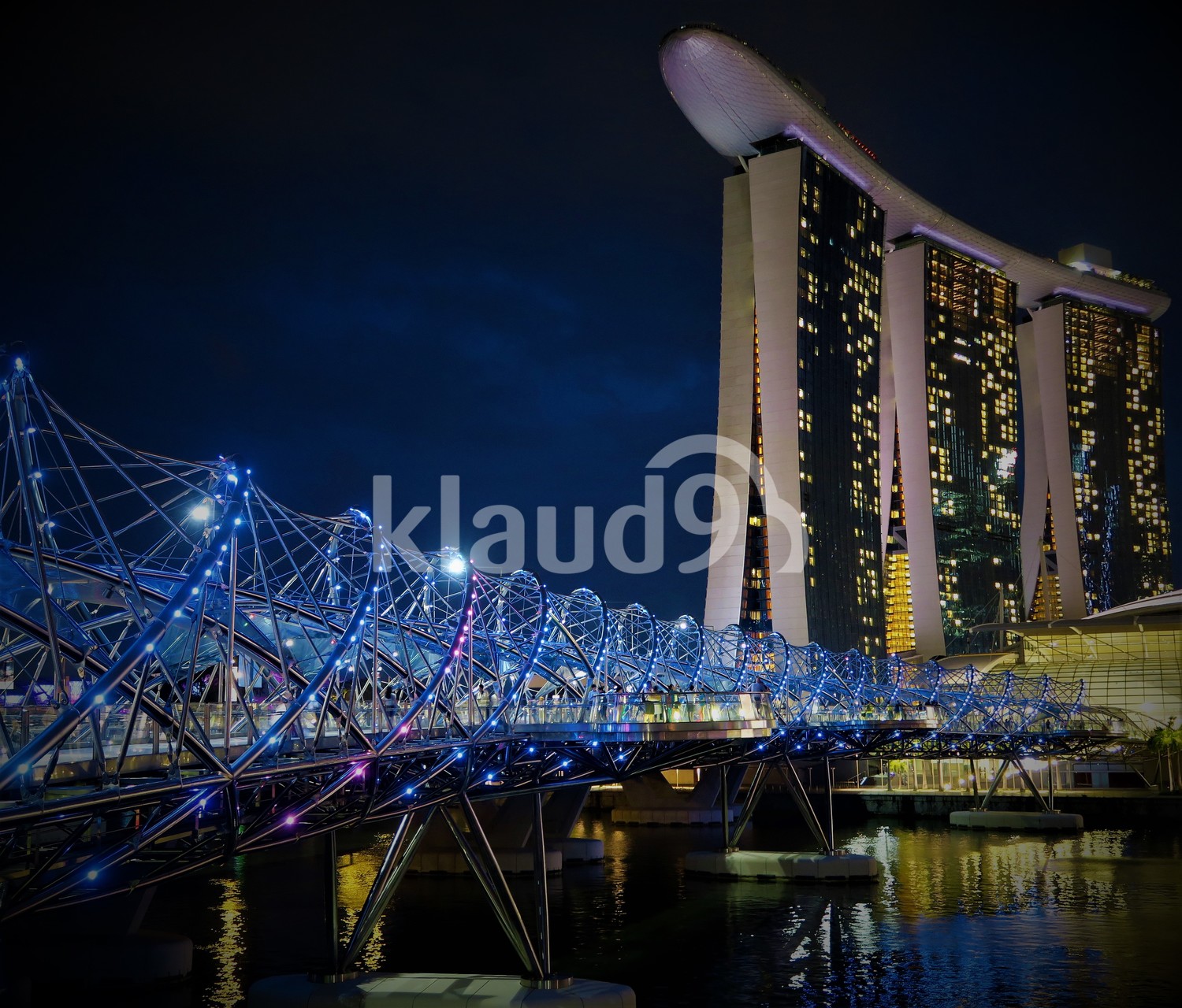 Helix bridge at Marina Bay Sands, Singapore