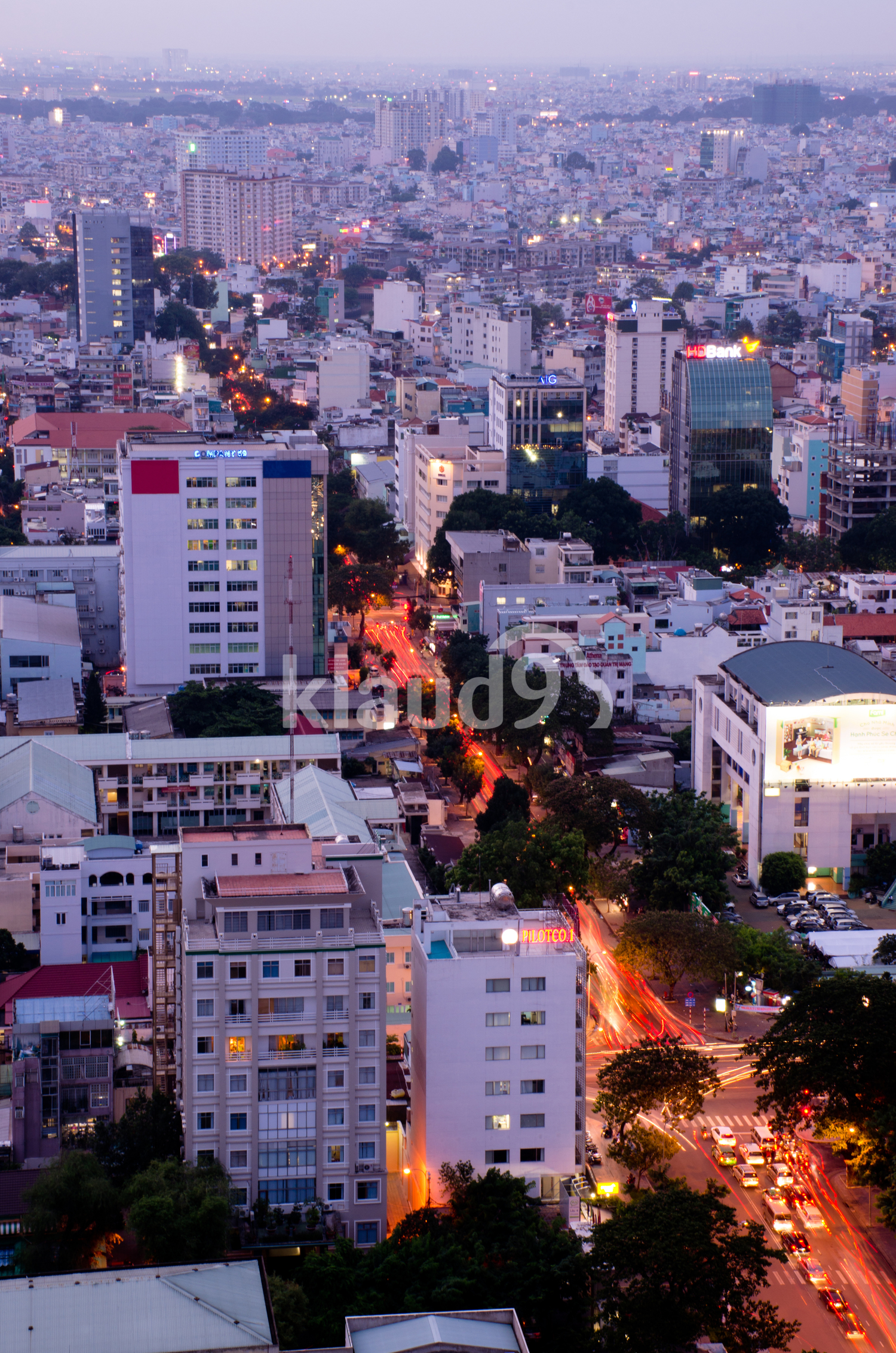 Ho Chi Minh city in the evening