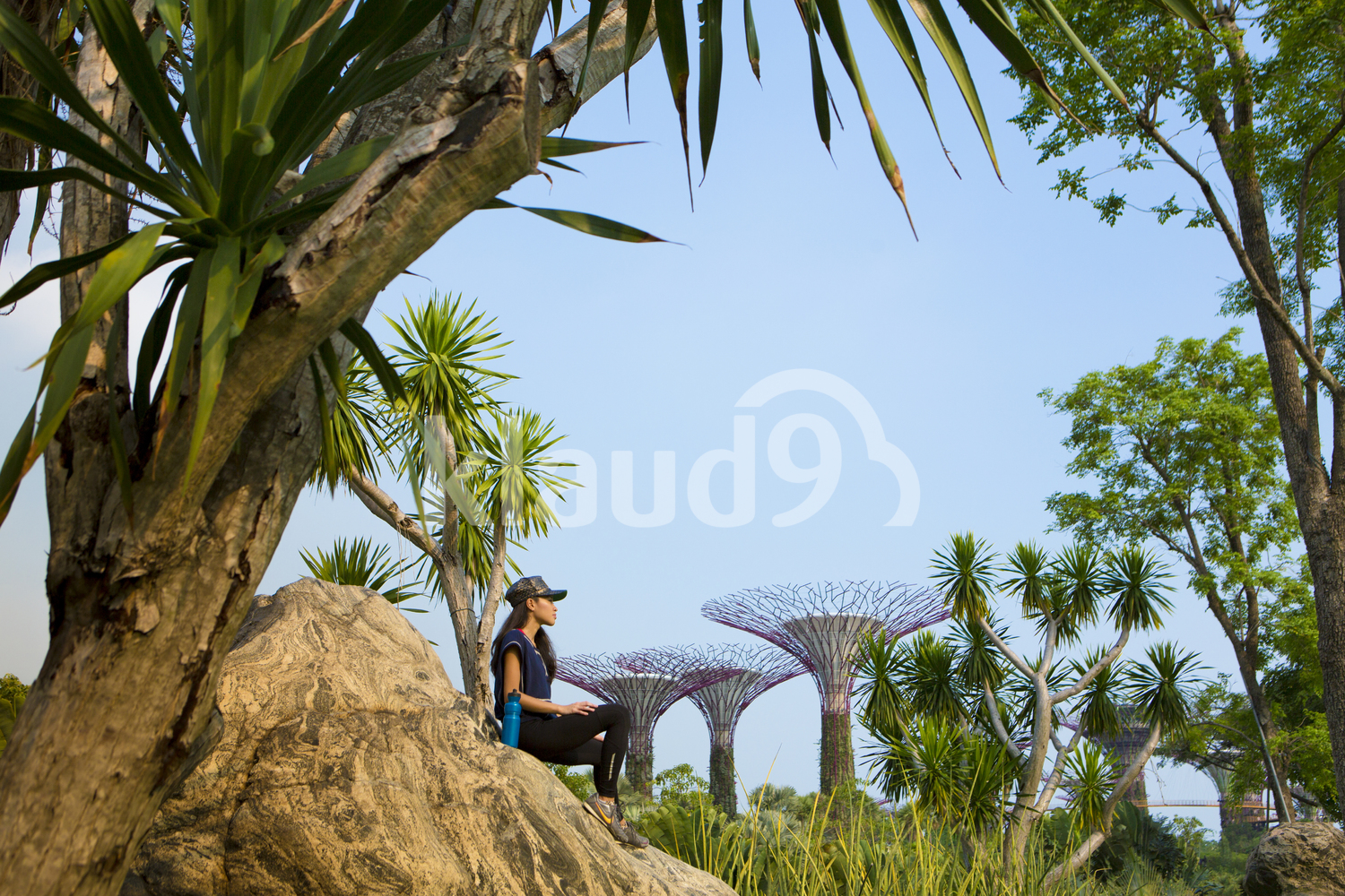 young woman at Gardens by the Bay