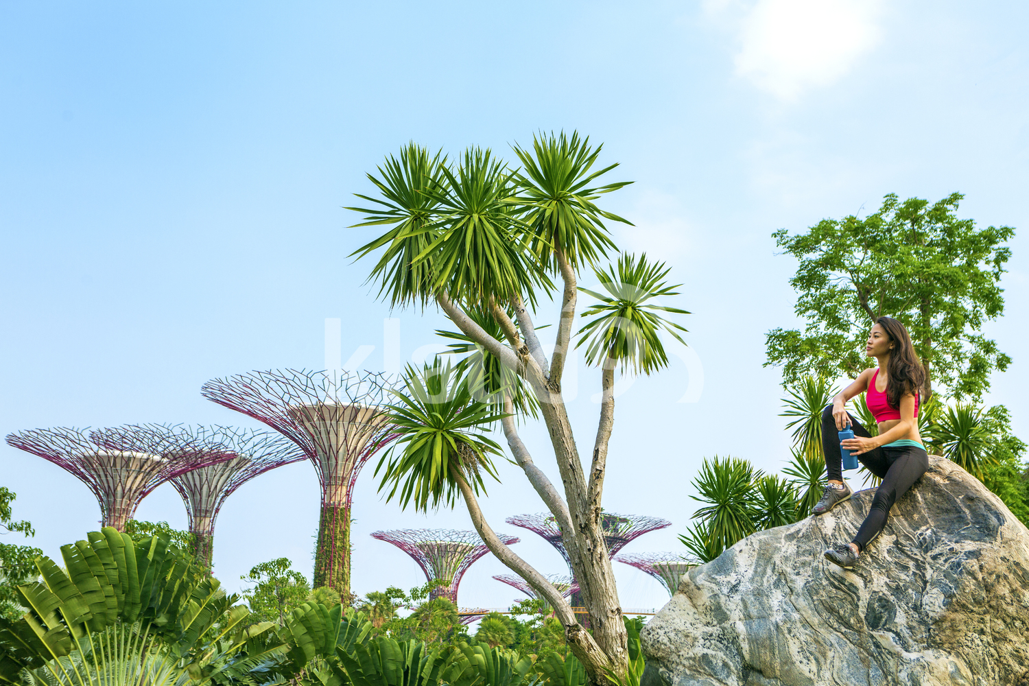 Young woman at Gardens by the Bay