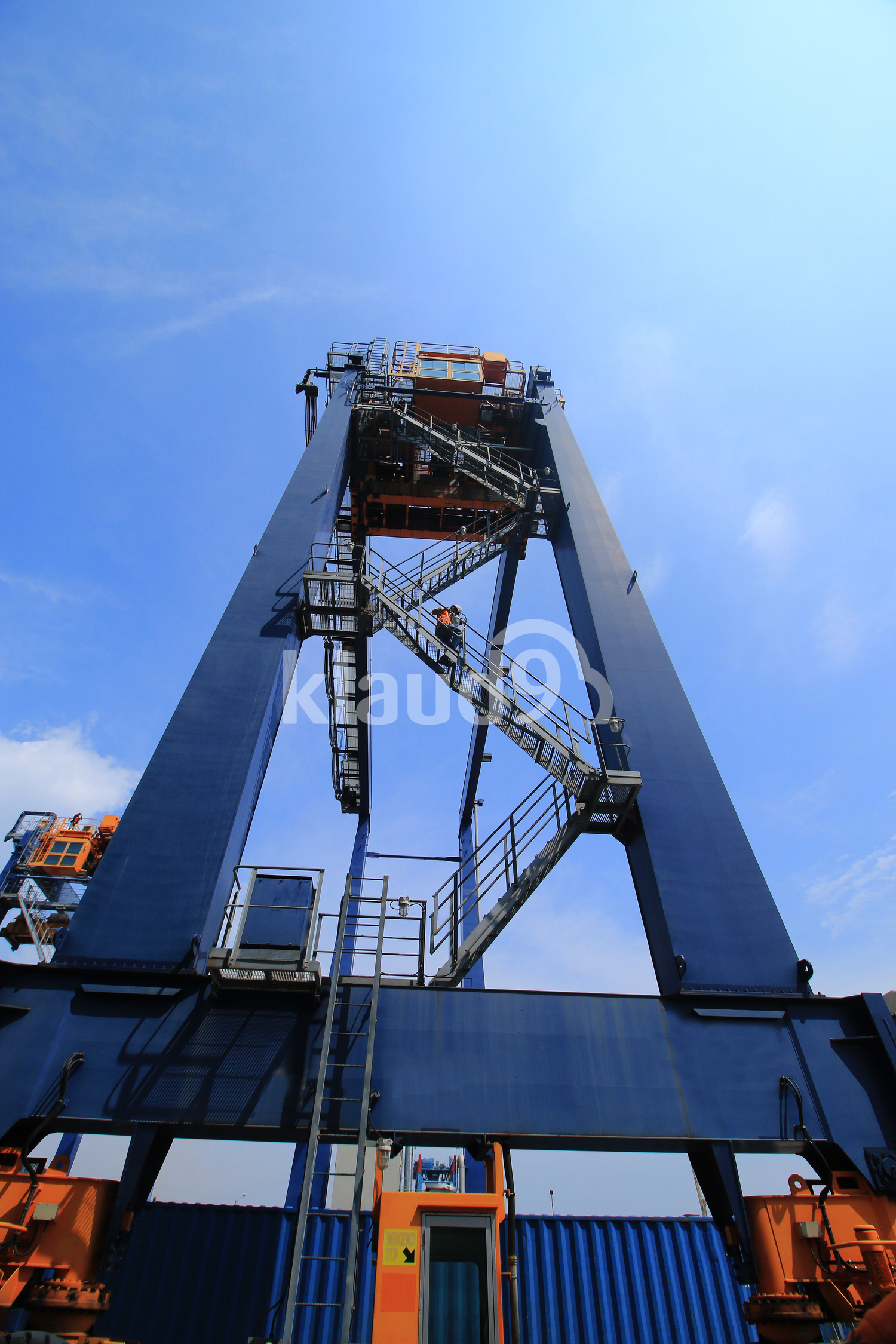 Loading and unloading activities at the port