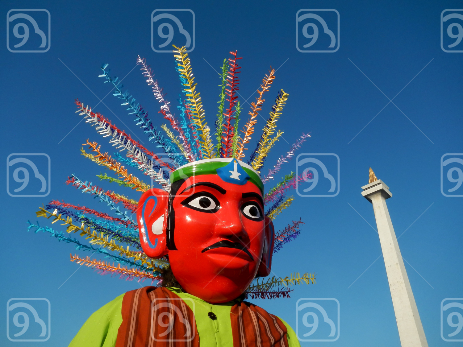 Ondel-ondel the giant puppet from Jakarta Indonesia 