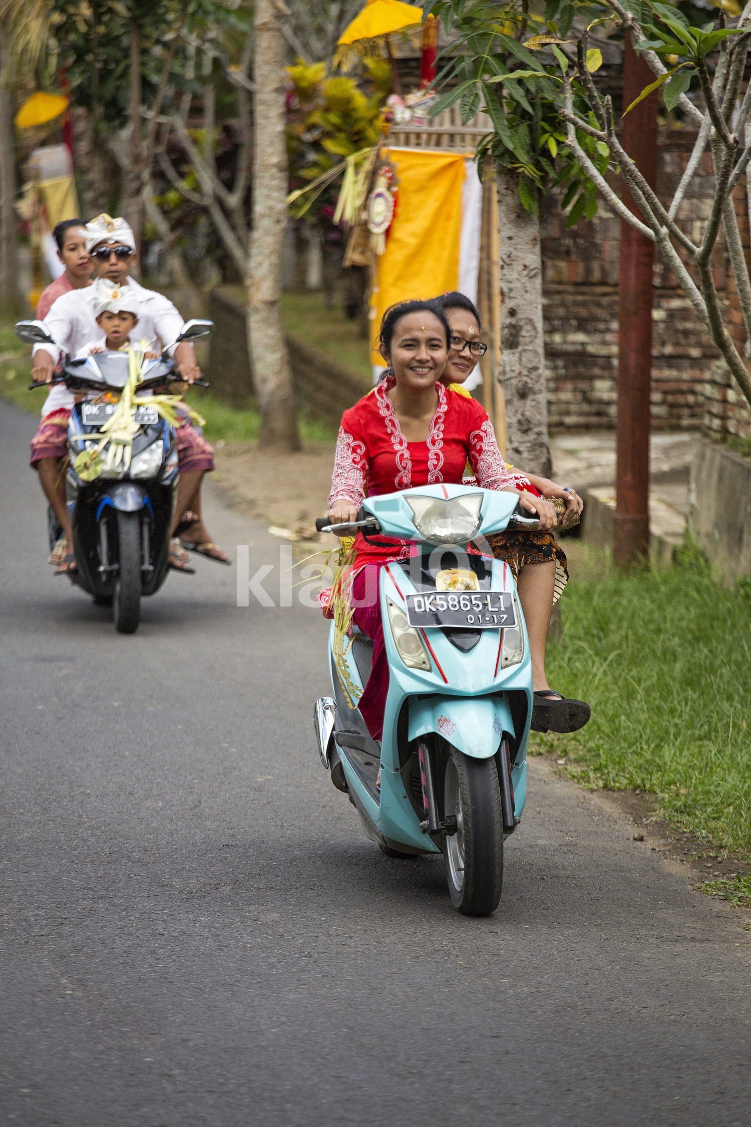 Balinese on motorbikes