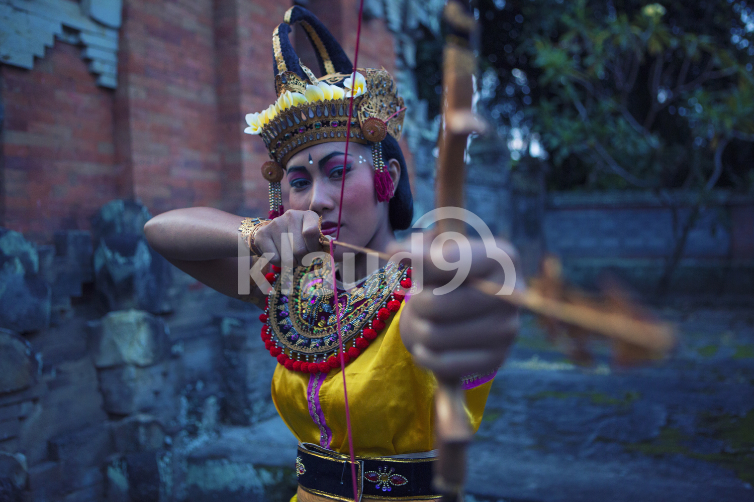 Performers getting ready for Kecak Dance