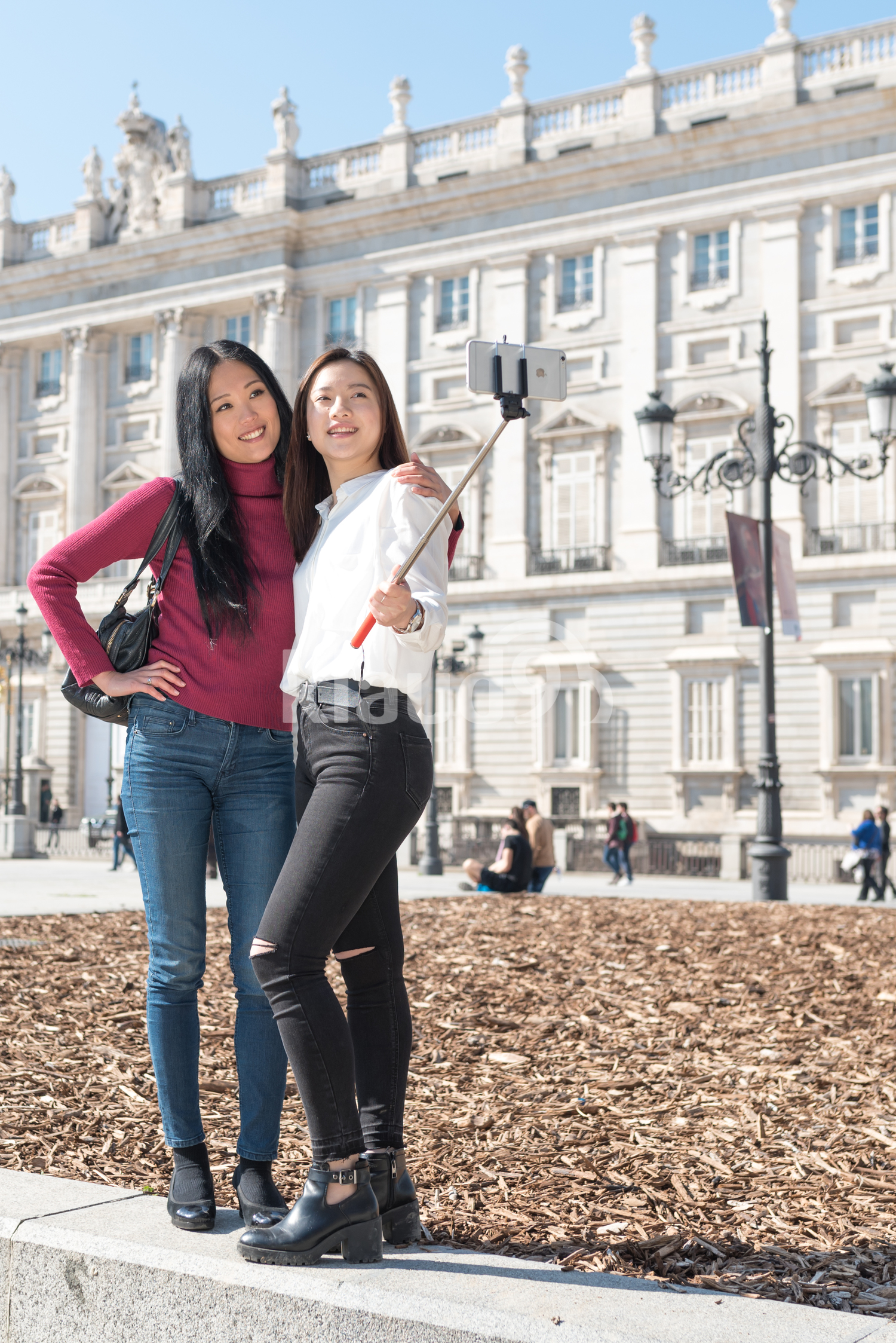 Asian women posing for selfie