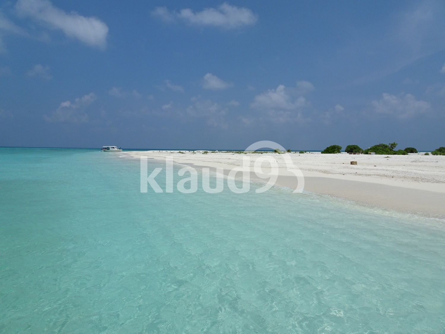 White-sand beach in Maldives