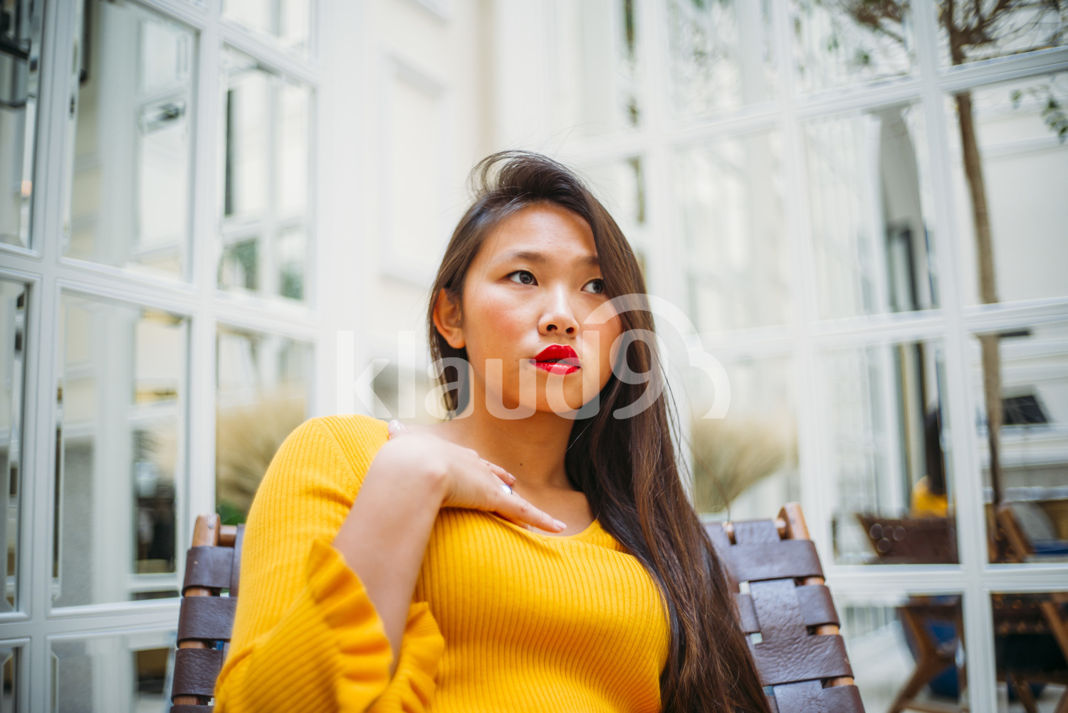 Sexy Chinese woman looking away