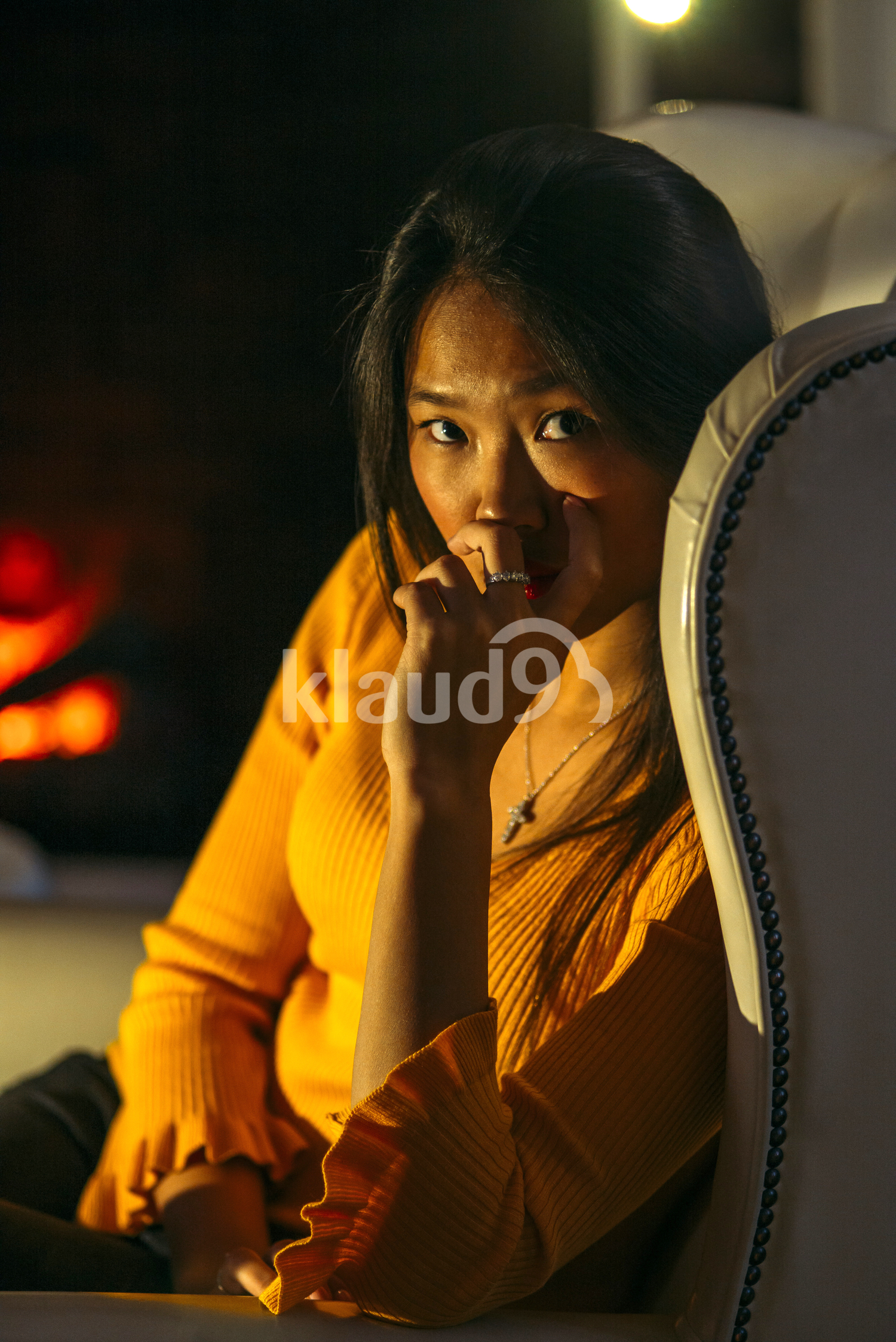 Sexy Chinese woman looking at the camera