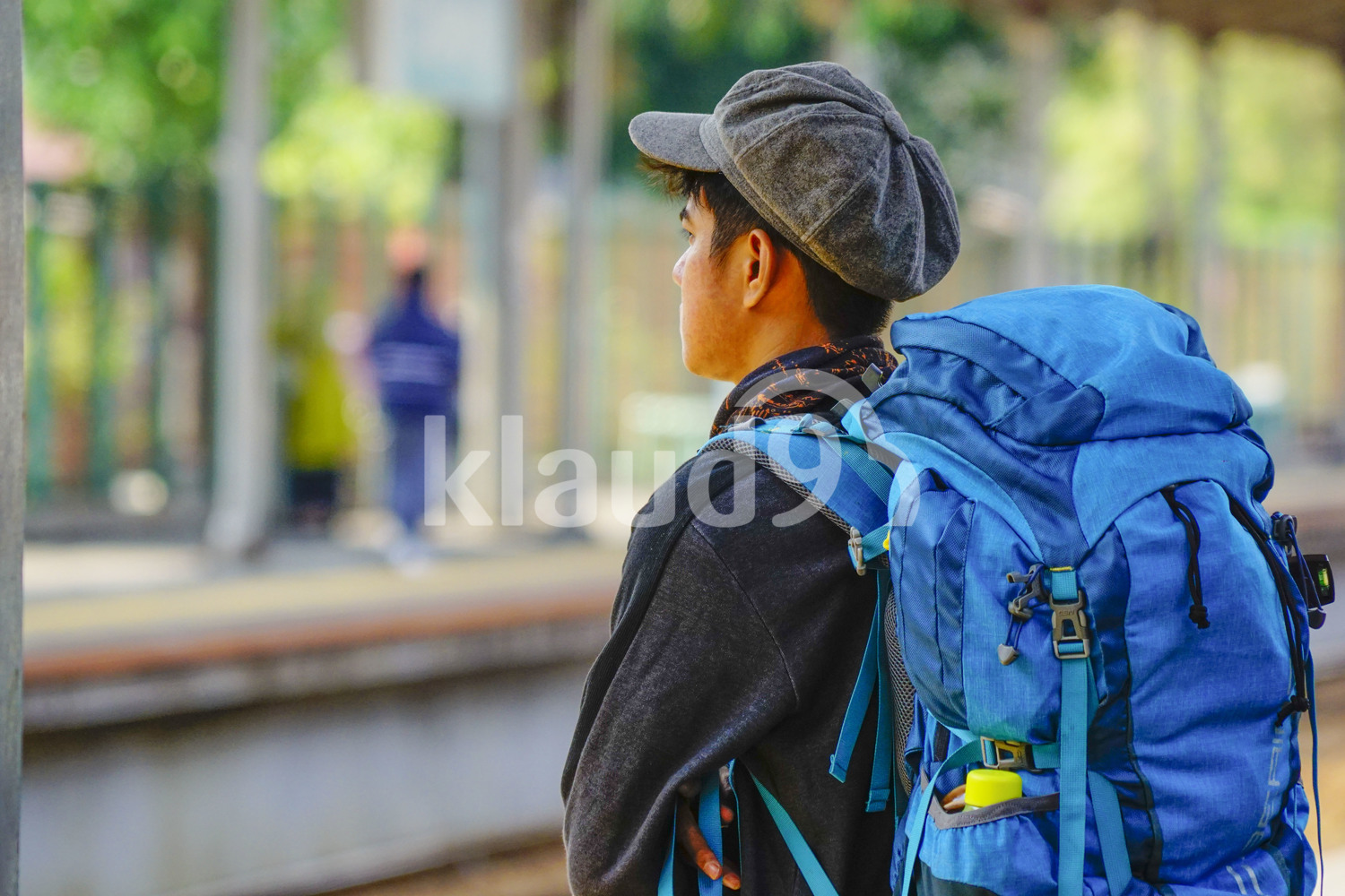 Waiting for my train.