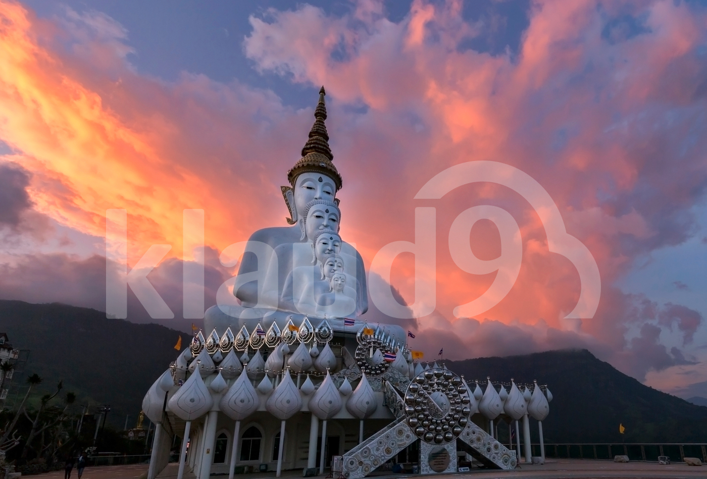 Fiery Sky Above Buddha