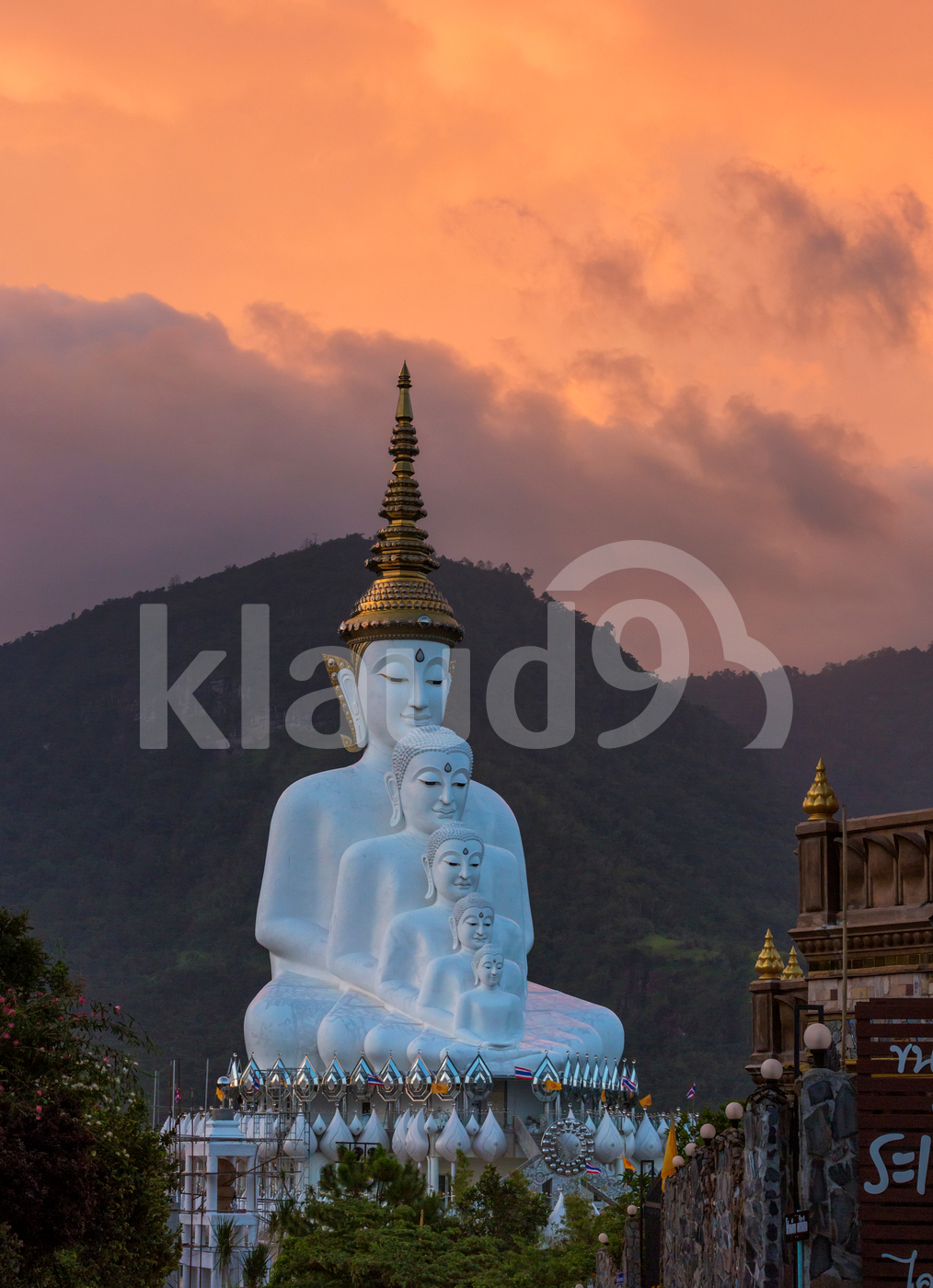 Fiery Sky Above Buddha