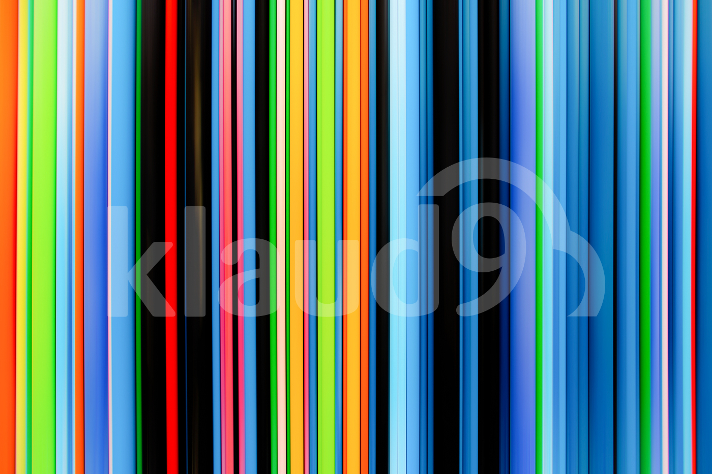 Vertical colorful PVC pipes