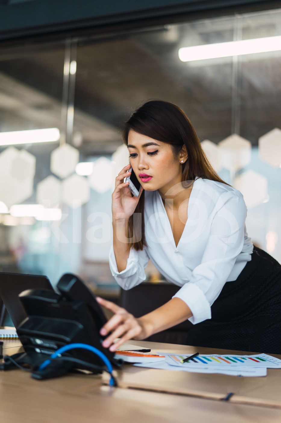 Professional Asian woman in the office working