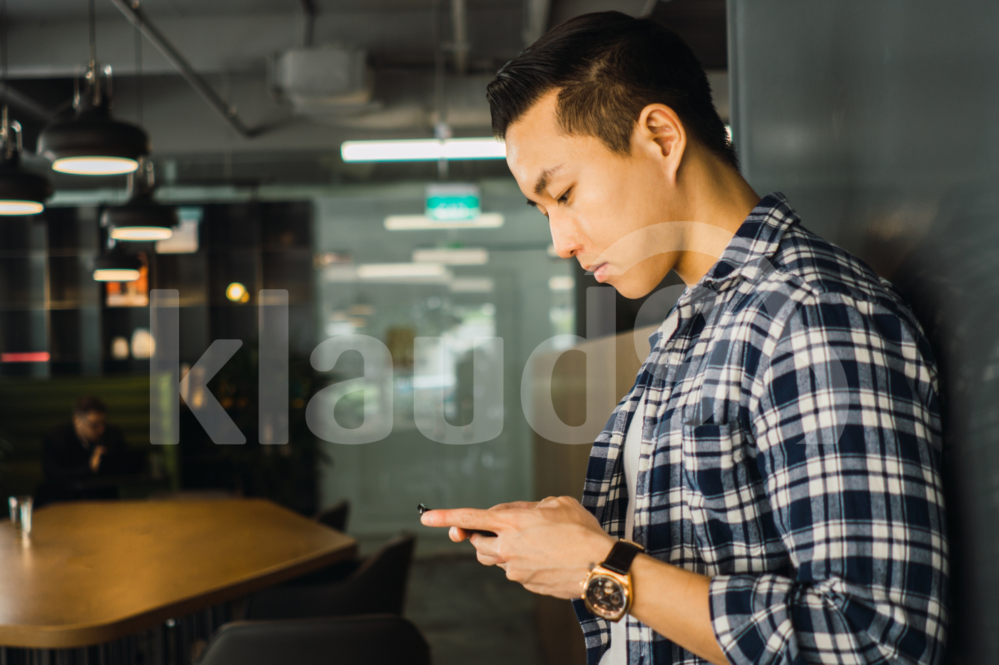 Asian man standing in the office