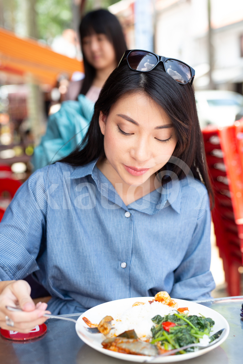 Woman eating